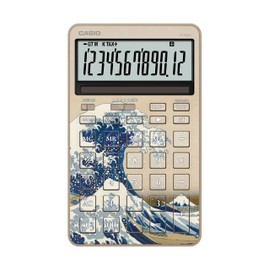 Casio JF-M200-TJ-KHK-N Design Calculator Just Stylish Katsushika Hokusai Design "Off Kanagawa" 12 Digits
