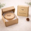 Beech Wood Coasters Set of 4, Natural Wooden Drink Coasters