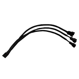 coolerguys 1 3-Pin Male to 3 3-Pin Female Fan Splitter Cable, Braided, 10 inches