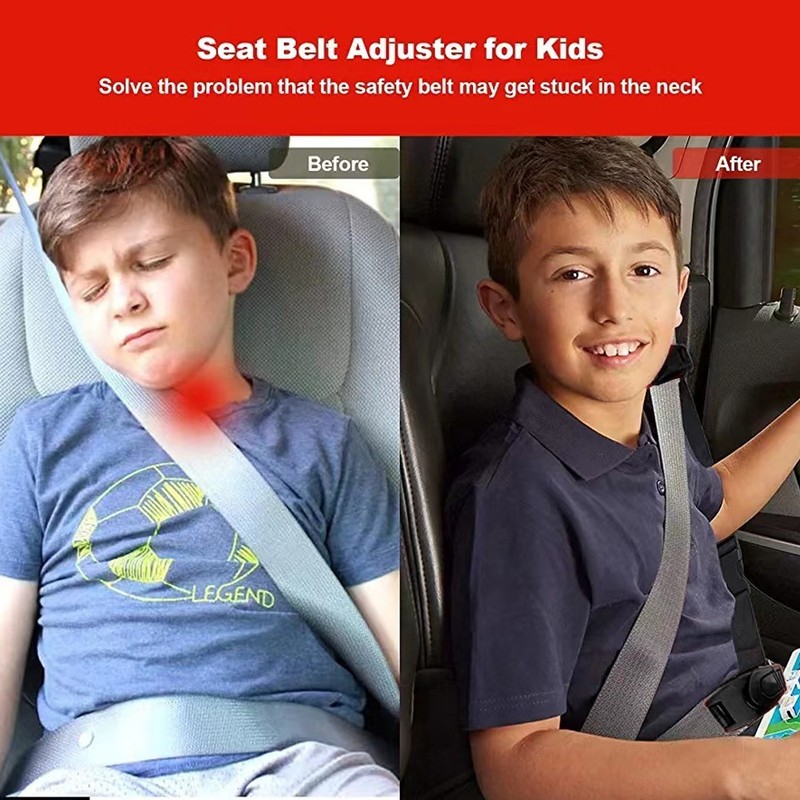 Car Seat Belt Adjuster Fixation Soft Nylon Protective Car Neck