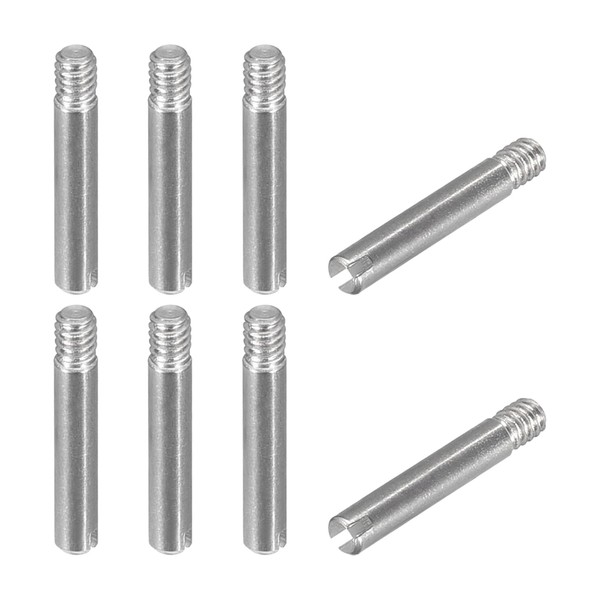 sourcing map 8Pcs M2 x 14mm Slotted Cylindrical Pin 304