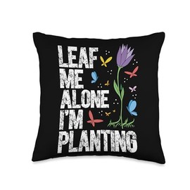 Organic Gardening Enthusiast Plant Mom Landscape Art Throw Pillow