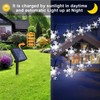Fohil Solar String Lights Snowflake100LED 12M 8 Modes Waterproof Outdoor