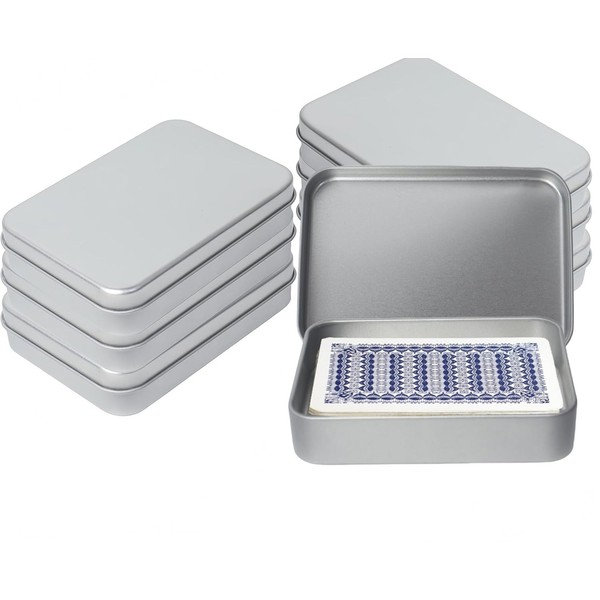 Dmnnlp 6pcs Playing Card Case, Small Mint Tin, Rectangular Metal