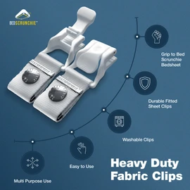 BED SCRUNCHIE - Heavy Duty Fabric Clips (2 Clips)