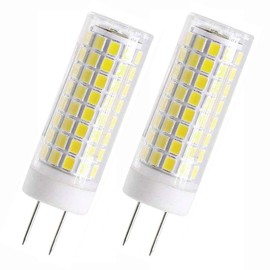 XRZT G8 Led Bulbs 7W Replace 60W-75W Halogen T4 AC120V G8 Bi-pin Base Bulb White Light 6000K for Under Cabinet Lights, Counter Kitchen Lighting, Pack of 2