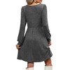 CzzzyL Mother Nursing Knit Dresses Puff Long Sleeve Sweater for