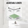 L Shaped Shower Curtain Rod, [23"-36"] x [23"-36"] Adjustable Corner