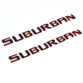 Yoaoo 2Pack OEM Suburban Red Line Nameplate Emblem Badge 3D Letter Compatible with Suburban Original Redline