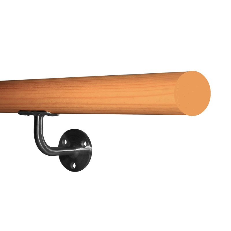 Ballet Barre 8 FT Long 2.0” Diameter Black Single Bar,