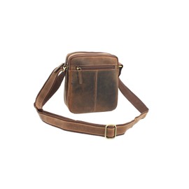 Visconti Compact Leather Messenger/Travel Bag S8 Oil Tan
