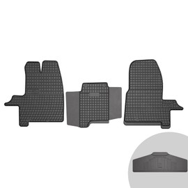 FROGUM EL Toro Rubber Mats All Year Round Set of Car Floor Mats for Ford Tourneo Custom III 2012-2021, for Ford Transit Custom 2012-2021 | Durable Rubber Material | 1.5 cm Protective Edge