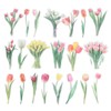 PATIKIL Transparent Tulips Flower Vinyl Stickers, 80 Sheet Waterproof PET