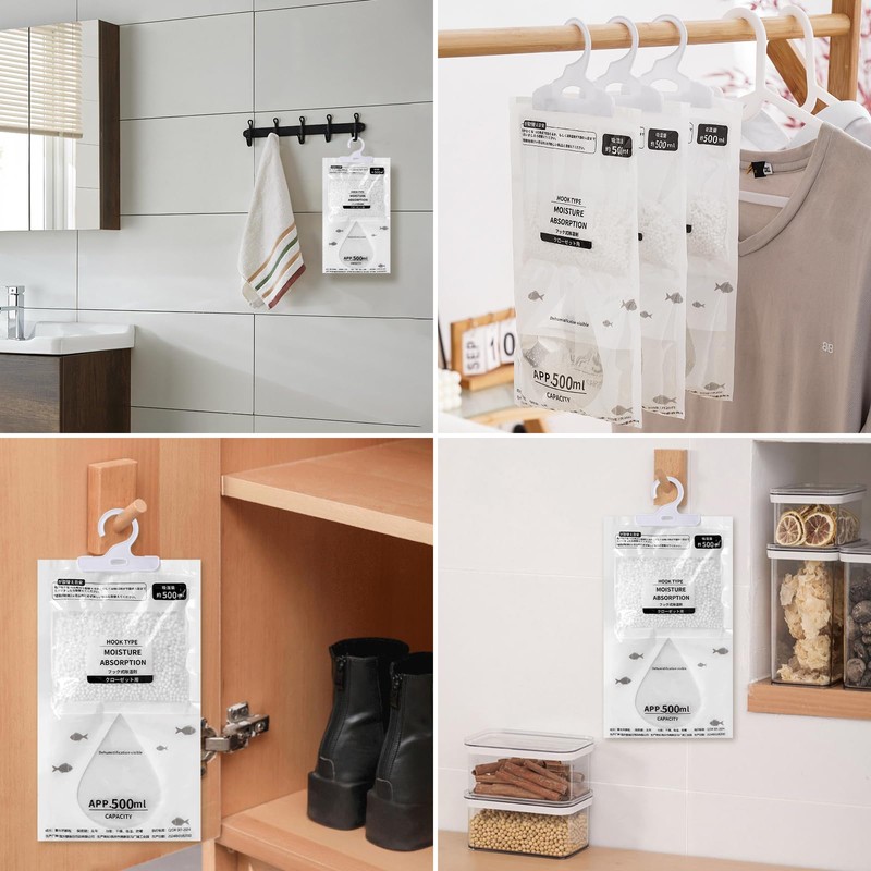 Hanging Dehumidifier, Cabinet Dehumidifier, Moisture Bag, Against Moisture Absorber (9
