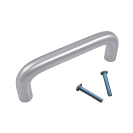 (1 Piece, CC: 3 Inch Wire Pull) Swiss Kelly Hardware Satin Nickel Kitchen Cabinet Handles Drawer Pulls