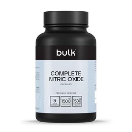 Bulk Complete Nitric Oxide Capsules, Pre Workout, Niacin, Vitamin B12, Arginine (AAKG), Pack of 180, 30 Servings, Packaging May Vary
