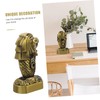 Golden Merlion Statue Metal Sculpture Figurine - Singapore Souvenir Collectible