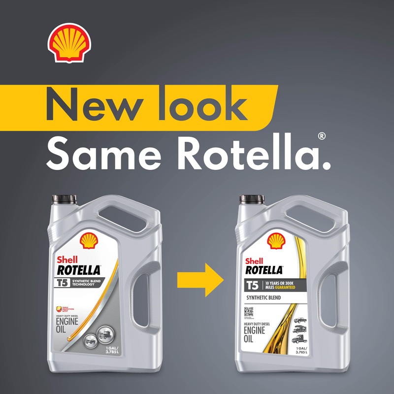 Shell Rotella T5 FE 10W-30 Synthetic Blend Diesel Engine Oil,