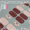 ZEPIQOR 20 pcs Nagelfolie Weinrot Gel Nagelfolien Selbstklebend Nail Sticker