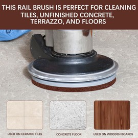 Scrubbing Disc for Oreck ORB550MC Orbiter Floor Machine,Orbiter Brown Scrub Pad Fits for Hard Floor,The Disc is 12" in Diameter(1 PCS) Stripping Floor Pad for Small Floor Scrubber Machine