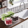 Slideep Fridge Produce Saver Food Storage Bin Containers, Stackable Refrigerator