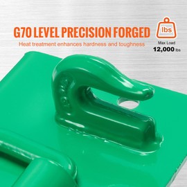 Happybuy 5/16" Tractor Bucket Hook with Tie Down Ring, Grade 70 Forged Steel 2-Pack Bolt-On Grab Hook with Back Plate Compatible for Tractor Bucket, RV, UTV and Truck