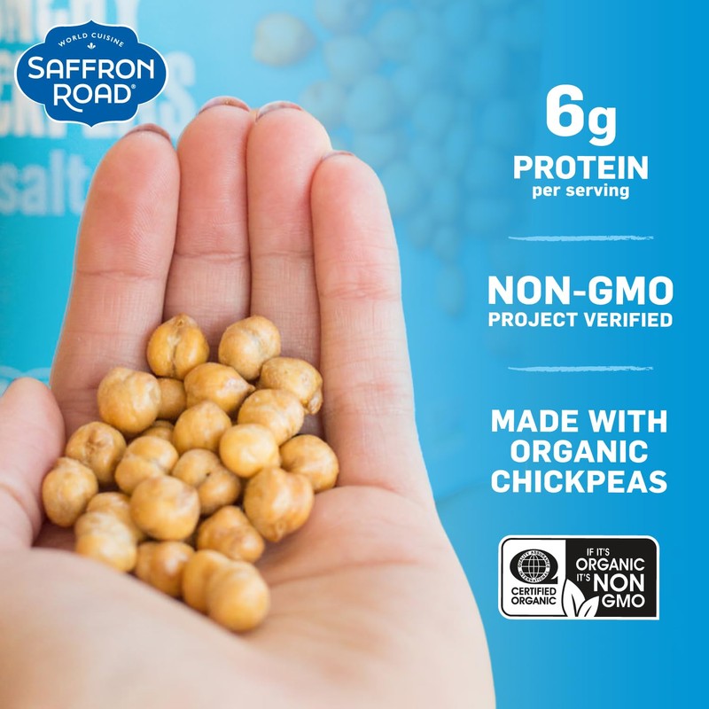 Saffron Road Roasted and Crunchy Sea Salt Chickpeas | High
