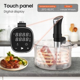 chefess Sous Vide, 1100 Watts Sous Vide Cooker Machine Immersion Circulator, Thermal Immersion, Fast-Heating with Timer & Best Gift