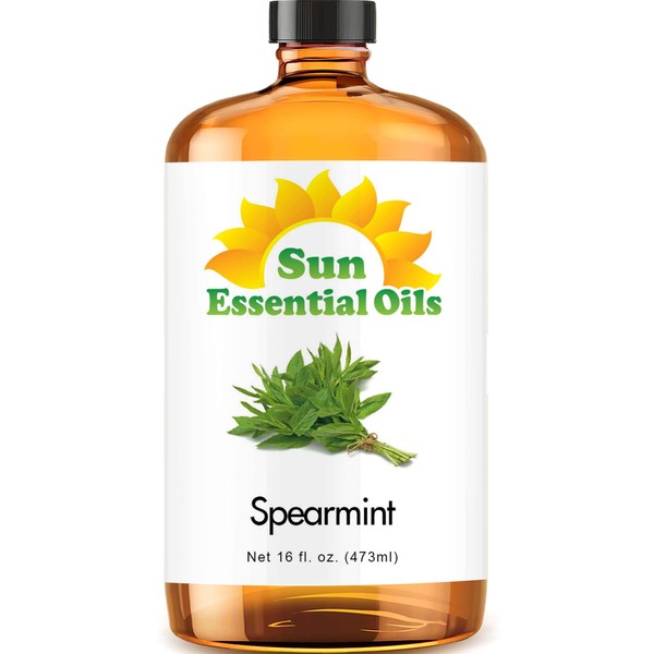 Sun Essential Oils 16oz - Spearmint Essential Oil - 16 Fluid Ounces
