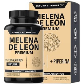 Beyond Vitamins | Hongo Melena de León | Extacto proveniente del Micelio con 30% de Polisacáridos + Piperina al 95% para máxima biodisponibilidad | Si
