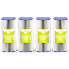 MewMore 5 Micron Whole House Water Filter Cartridge, Pleated Sediment Filters for Well Water, Replacement for FXHSC, GXWH40L, GXWH35F, W50PEHD, W10-PR, R50-BBSA - 10" x 4.5" Cartridges - Pack of 4