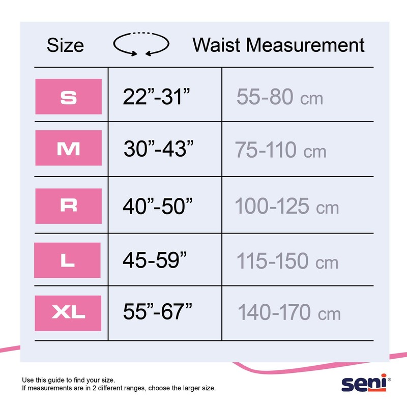 Seni Super Quatro Unisex Adult Incontinence Briefs with Tabs, Size