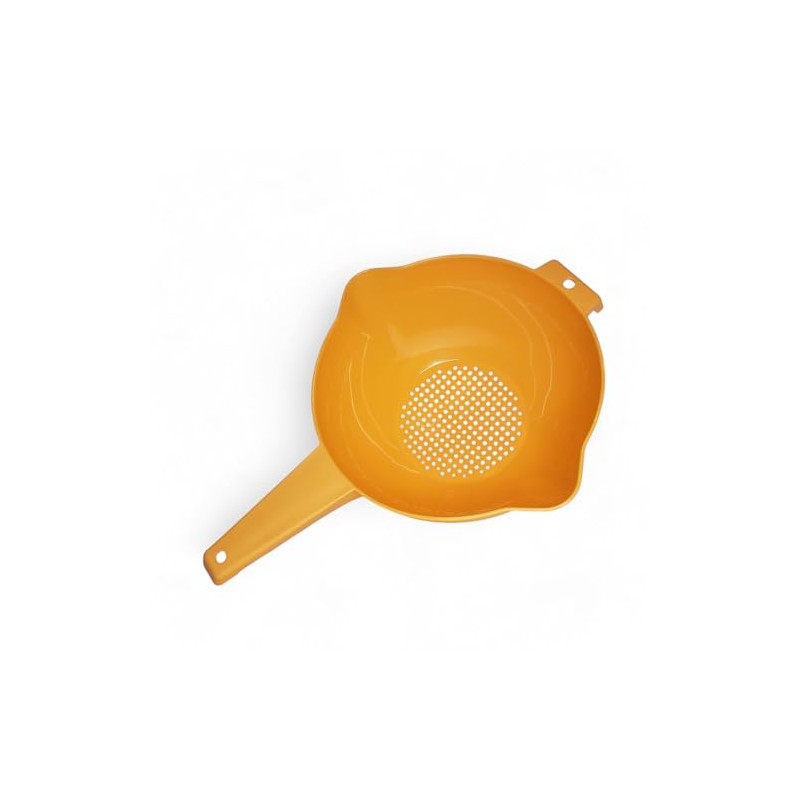 Tupperware 2 Quart Colander Strainer with Handle in Orange