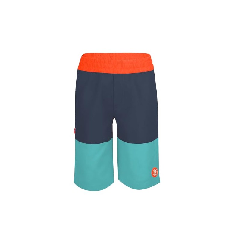 Trollkids Children's Swimming Shorts Kroksand, Dark Navy/Glow Orange/Dusky Turquoise, 116