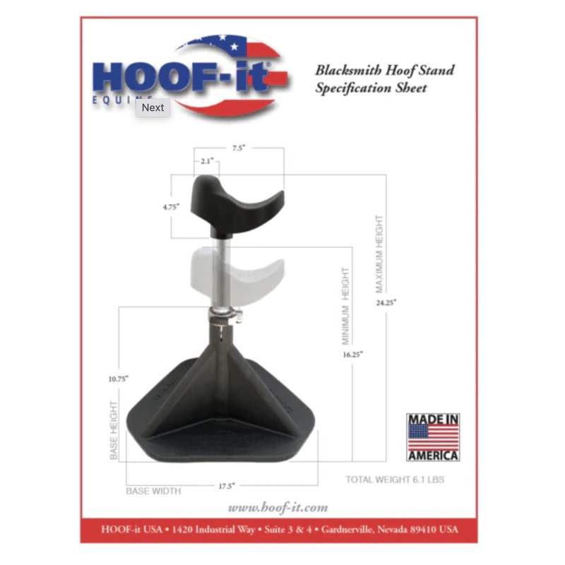 HOOF-IT Blacksmith Standard Hoof Stand Purple