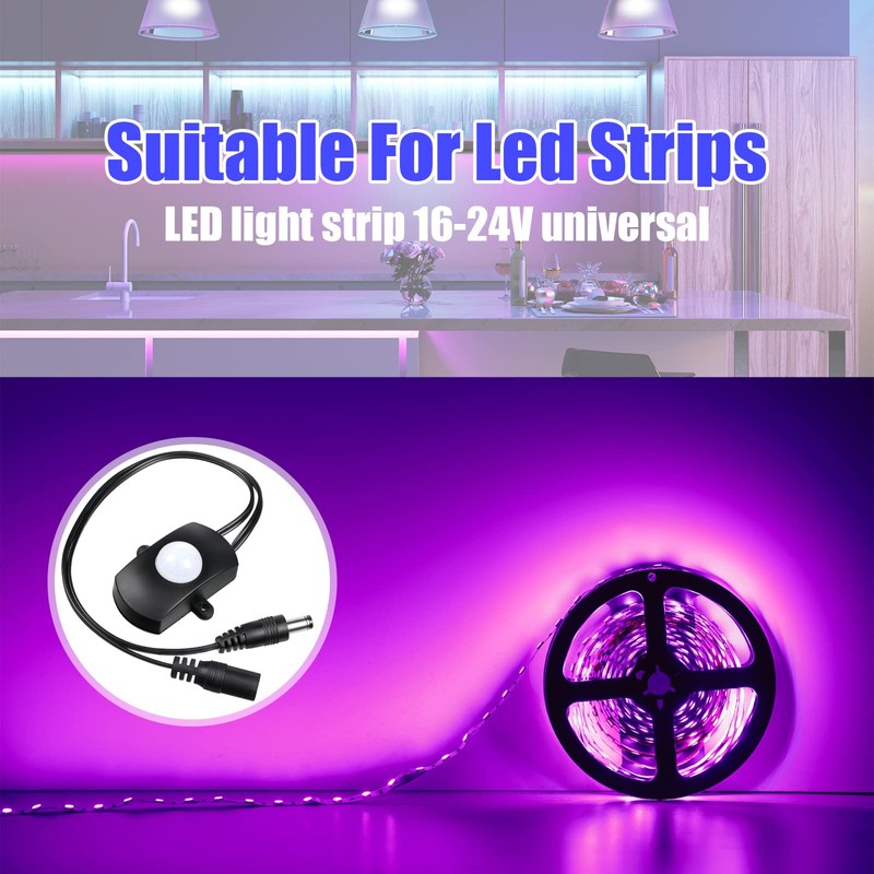 Hortsun 6 Pieces DC 5V-24V 5A PIR Motion Activated Sensor