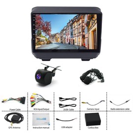 Car Android Navigation, Aublinto Android 13 Car Navigation 9 Inches Built-in Carplay+Android Auto2+32G Plus AHD Camera+with Microphone,Wireless & Wired Car Navigation,Compatible With2018-2019JL