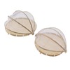 2Pcs Food Serving Tent Basket Fly Skeeter Insect Resistant Bamboo
