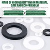 Keadic 420pcs Nylon Insulating Flat Washers Assortment Kit White/Black Gaskets