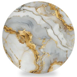 Eizlang Coasters for Drinks Absorbing Round Ceramic Stone Coaster with Cork Base Tabletop Protection Mat for Mugs and Cups(1 Piece),Kitchen - Marble