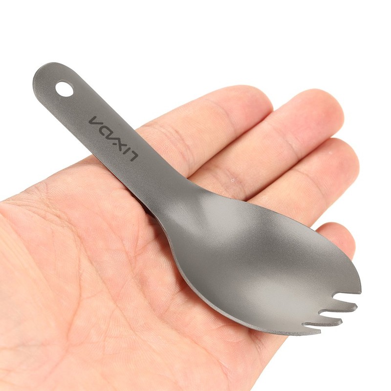 Lixada Spoon Sparking Spoon Cutlery Set Outdoor Cutlery Set Titanium