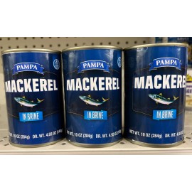 Pampa 3pk Pampa MACKEREL In Brine 10oz each can Best wild caught fish