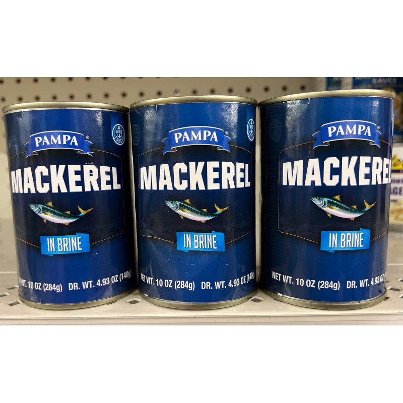 Pampa 3pk Pampa MACKEREL In Brine 10oz each can Best