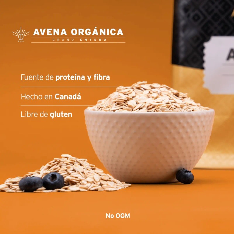B-Life Avena Orgánica | 2kg | Libre de Gluten y