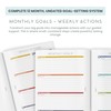 Goal-Setting Companion Notebooks, 12-Months, Undated, Makselife (Fresh Start Set)