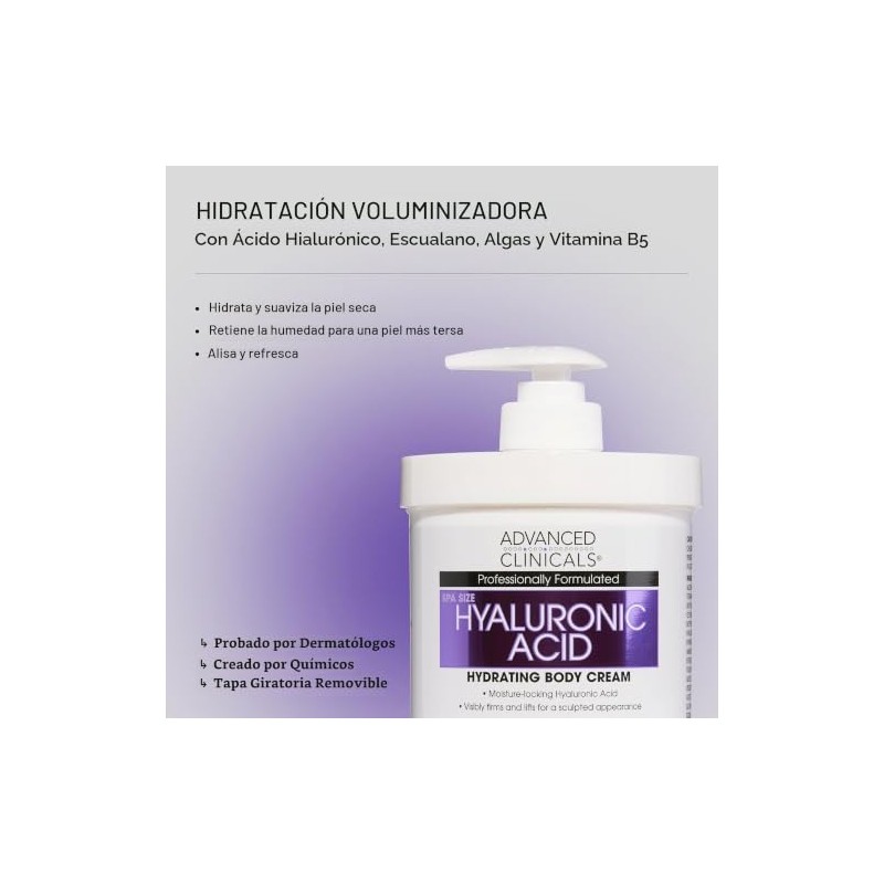ADVANCED CLINICALS 2 PACK SET - CREMA CORPORAL ACIDO HIALURONICO
