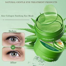 60 PCS Parches Ojos Bolsas y Ojeras, Eye Patches, Máscara Para Los Ojos De Colágeno, Contorno de Ojo Antiarrugas, Anti Edad para Ojeras, Para Eliminac