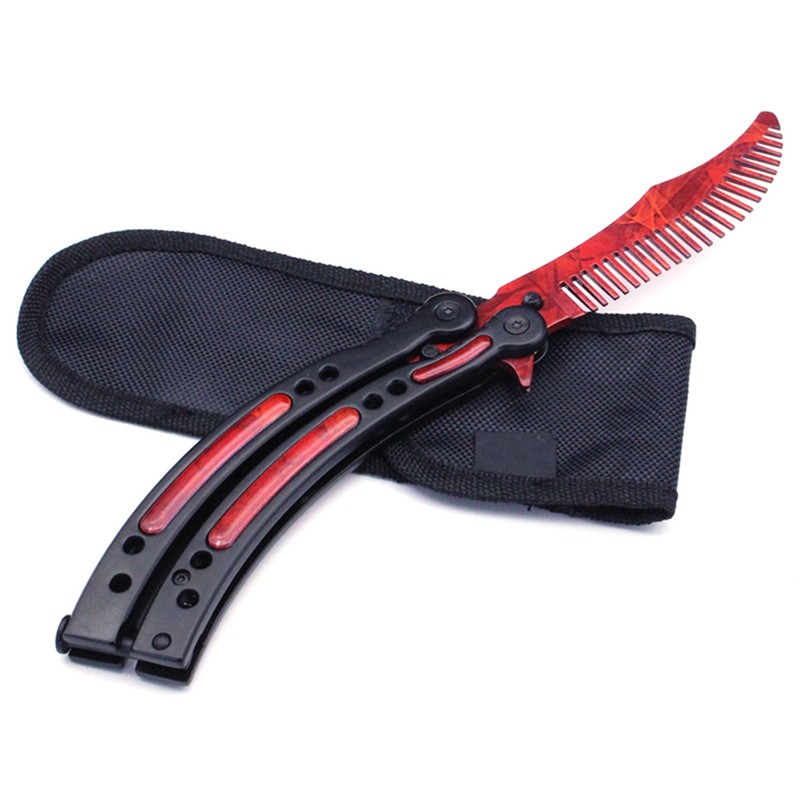 Foldable Comb Stainless Steel Butterfly Exercise Training Comb Styling Tools