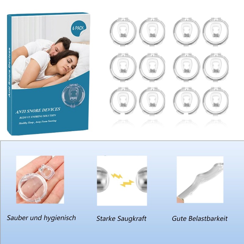 12 Pieces Snoring Splint Snoring Stopper Nose Separator - Anti-Snoring