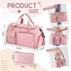 Eccliy Sports Gym Bag for Women Pink Travel Duffle Bag